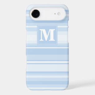 Monogram baby blue stripes