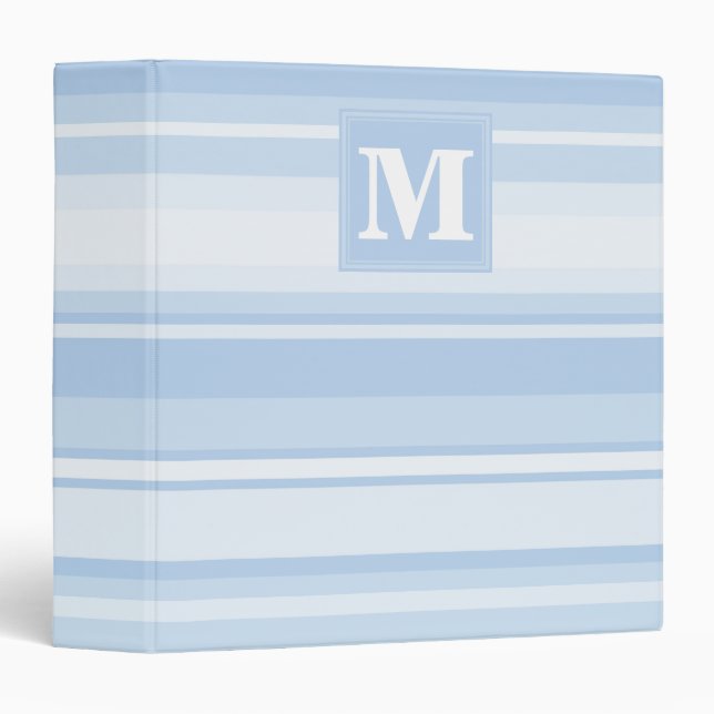 Monogram baby blue stripes binder (Front/Spine)