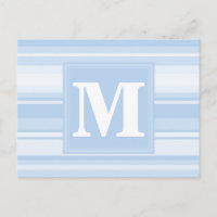 Monogram baby blue stripes