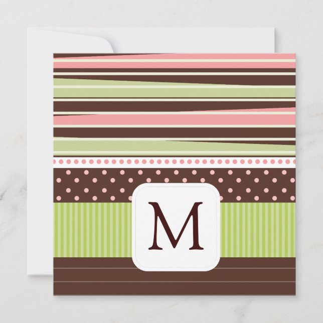 Monogram Baby Photo Announcements (Front)