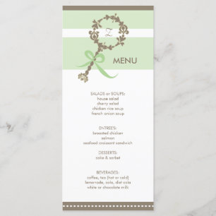 Monogram Baby Rattle Shower Menu