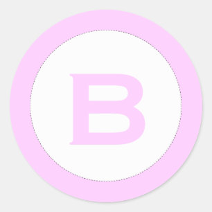 Monogram baby shower envelope sealer pink stickers
