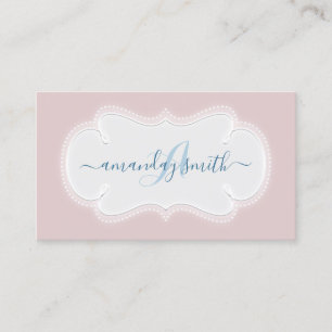 Monogram Baby Sitter Nursery Home Services Business Card