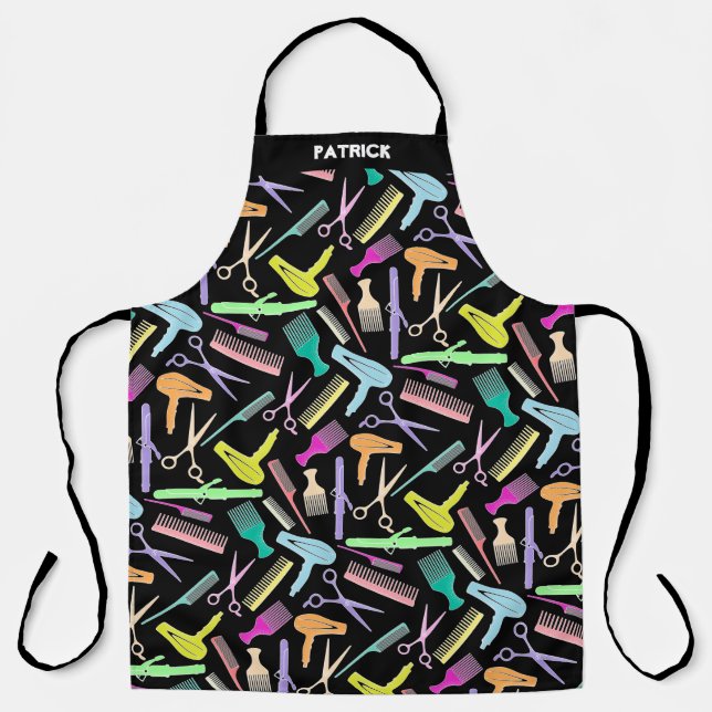 Monogram Barber Salon Stylist Employee Apron (Front)