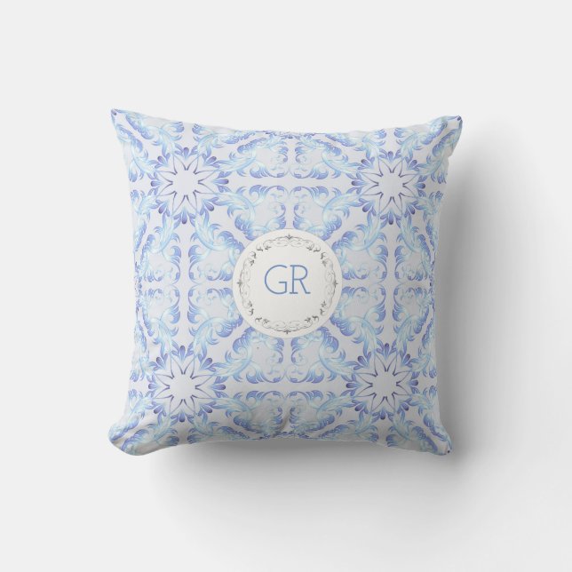 Monogram.Baroque element. Throw Pillow (Front)