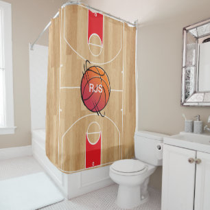 Monogram Basketball on basketball court