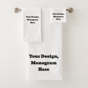 Monogram Bath Towel Set - Custom Personalized