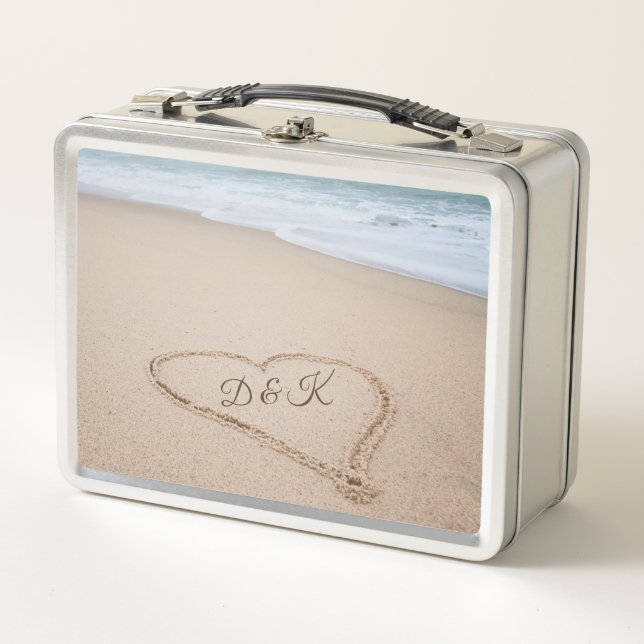 Monogram | Beach Love I Metal Lunch Box (Front)