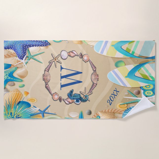 Monogram Beach Towel (Front)