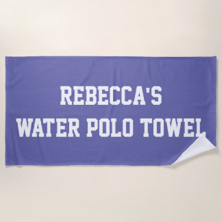 Monogram Beach Water Polo Swim Team Purple Towel