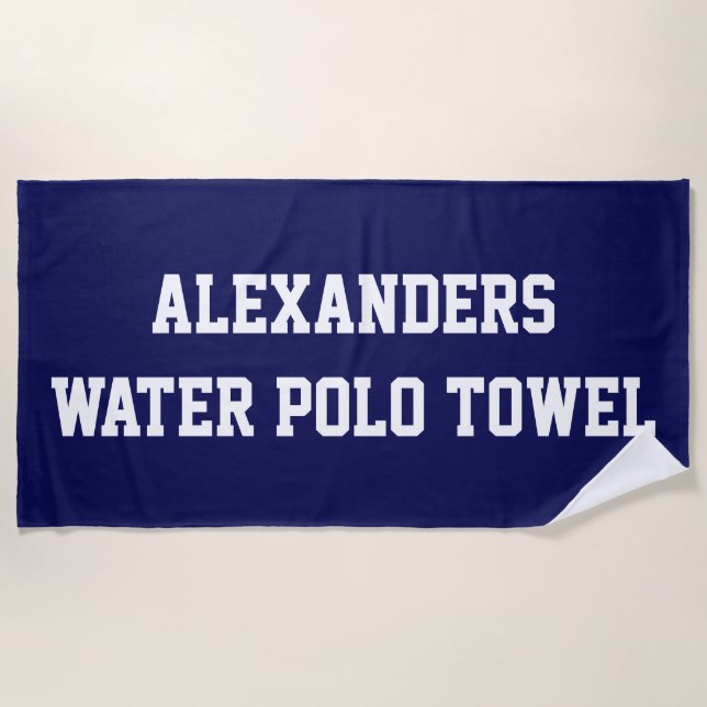 Monogram Beach Water Polo Swim Team Towel (Front)
