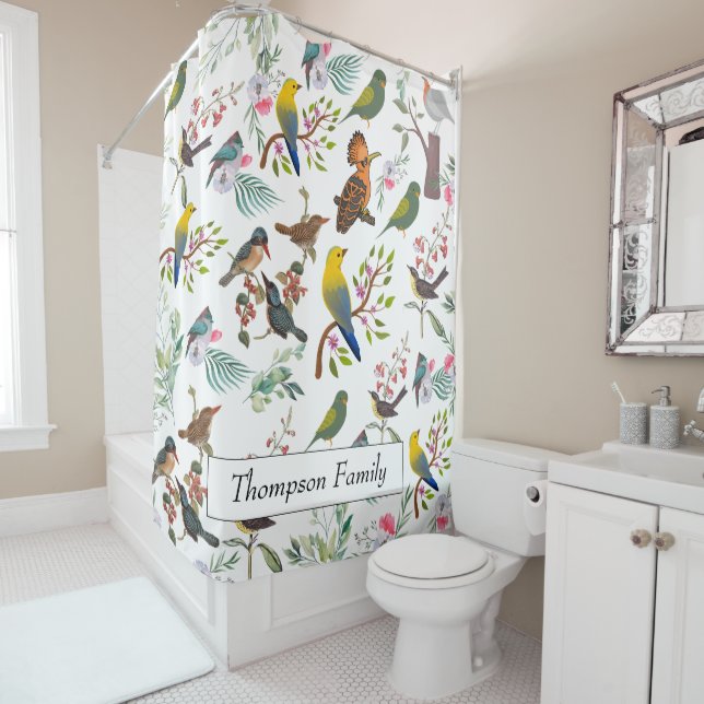 Monogram beautiful nature with birds l White (In Situ)