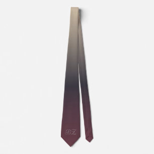 Monogram Beige Grey Grey Mauve Ombre Faded Tie