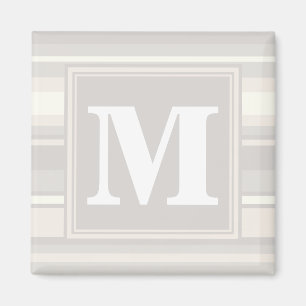 Monogram beige stripes magnet