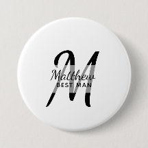 Monogram BEST MAN Groomsmen Groomsman Add Name