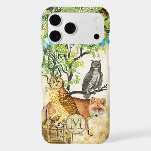 Monogram Birdcage Chouette Vintage Fox arbre iPhon