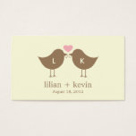 Monogram Birds Wedding Favour Tags - Latte<br><div class="desc">Personalize these tags with your text to create unique favours for your wedding or bridal shower. Matching invitation and other components available at berryberrysweet.com</div>