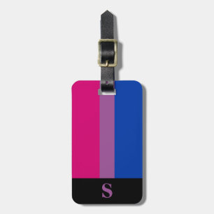 Monogram Bisexual Pride Flag Luggage Tag
