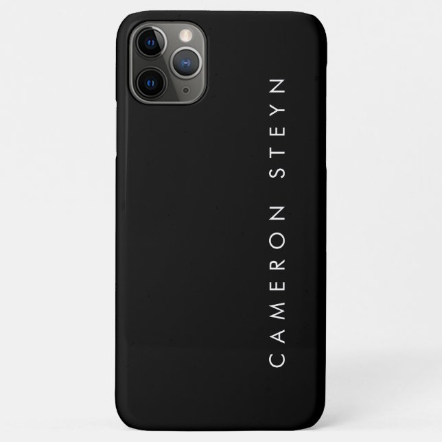 Monogram Black And White Minimalist Case-Mate iPhone Case (Back)