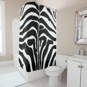 Monogram Black and White Striped Zebra Pattern