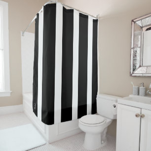 Monogram Black and White Stripes Stylish Pattern