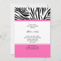 Monogram Black and White Zebra Print and Hot Pink