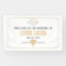Monogram Black, Gold and White Art Deco Wedding