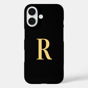 Monogram Black Gold iPhone 16 Case