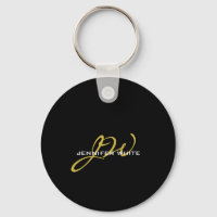 Monogram Black Gold Colour Plain Modern Own Name