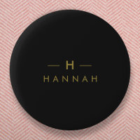 Monogram Black Gold | Modern Minimalist Elegant