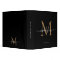Monogram Black Gold Script Name Kitchen Recipe