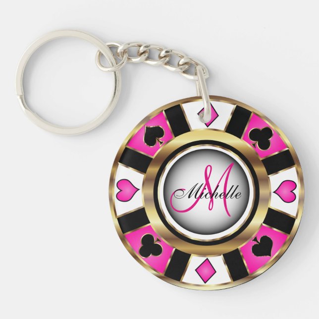 Monogram Black, Hot Pink et Gold Las Vegas Style (Devant)