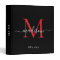 Monogram Black Red Burgundy Script Name Recipe
