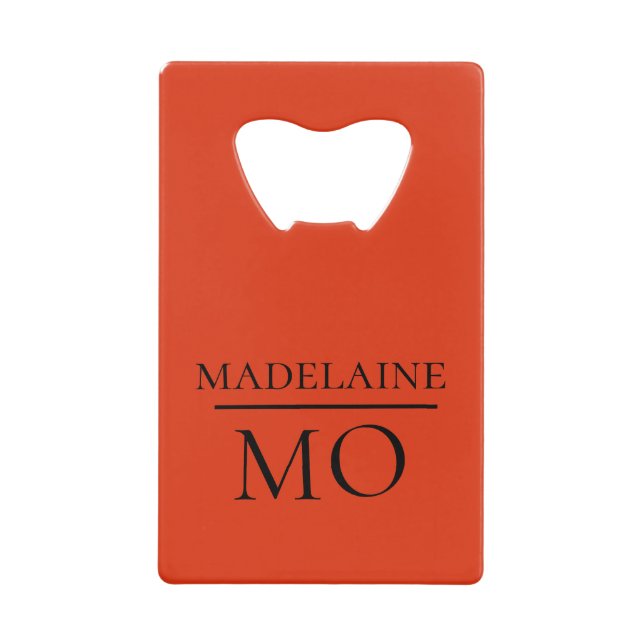Monogram Black Red Nom personnel Cadeau (Devant)