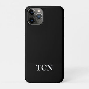 Monogram Black White Minimalist Modern  iPhone 11 Pro Case