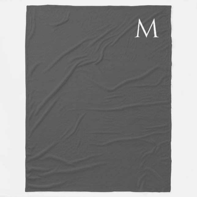 Monogram Blankets Elegant Personalized Template (Front)