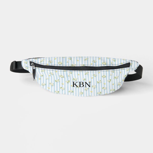 Monogram Bleu Blanc Rayures Citrons Méditerranée (Recto)
