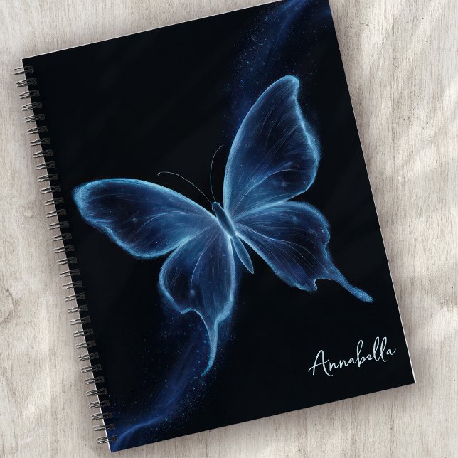 Monogram Blue Butterfly Notebook (Creator Uploaded)