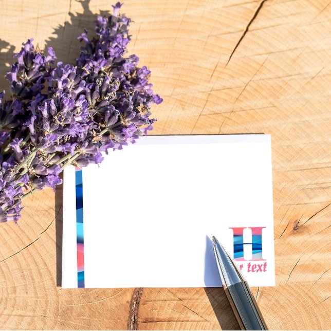 Monogram blue coral letter H notes (Creator Uploaded)