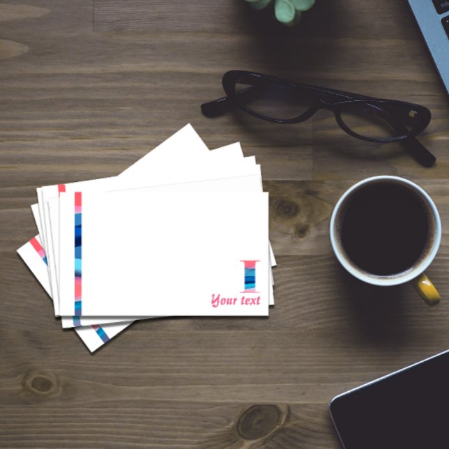 Monogram blue coral letter I notes (Creator Uploaded)