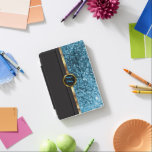 Monogram Blue Faux Glitter and Black iPad Pro Cove iPad Mini Cover<br><div class="desc">iPad Case and Cover ready for you to personalize. ✔Note: Not all template areas need changed. 📌If you need further customization, please click the "Click to Customize further" or "Customize or Edit Design" button and use our design tool to resize, rotate, change text colour, add text and so much more....</div>