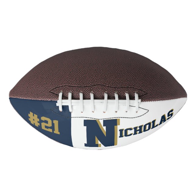 Monogram Blue & Gold Football (Front)