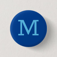 Monogram Blue Modern Add Your Name Initial