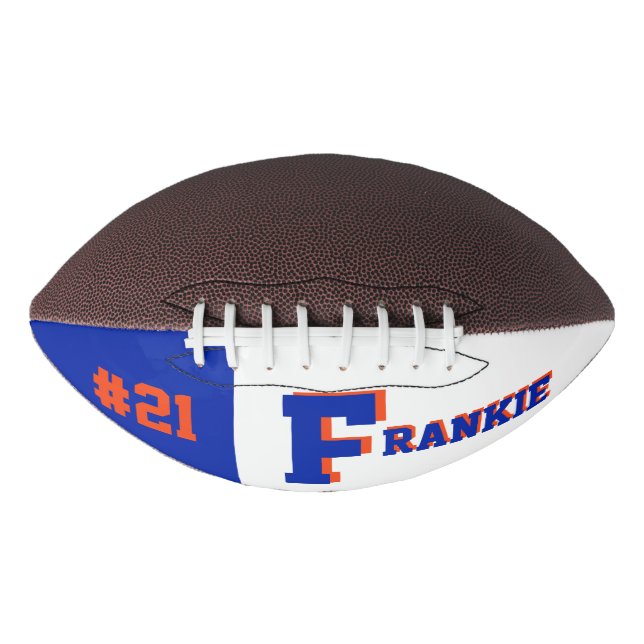 Monogram Blue & Orange Football (Front)