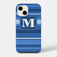 Monogram blue stripes