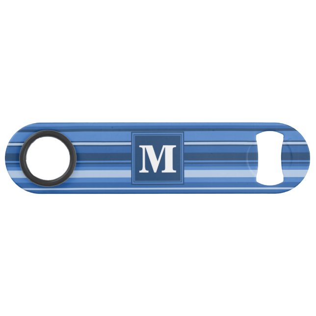 Monogram blue stripes speed bottle opener (Front (Horizontal))