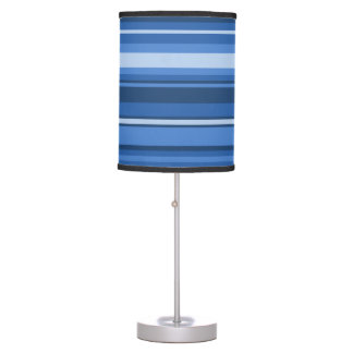 Monogram blue stripes table lamp