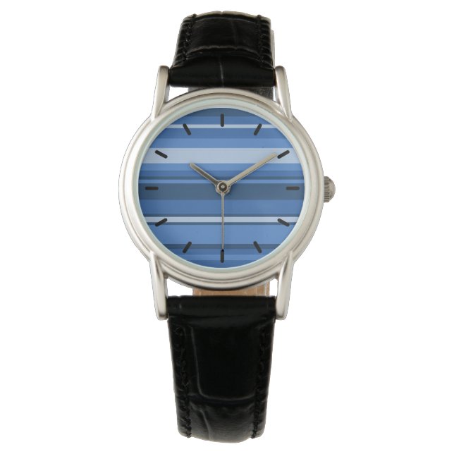 Monogram blue stripes watch (Front)