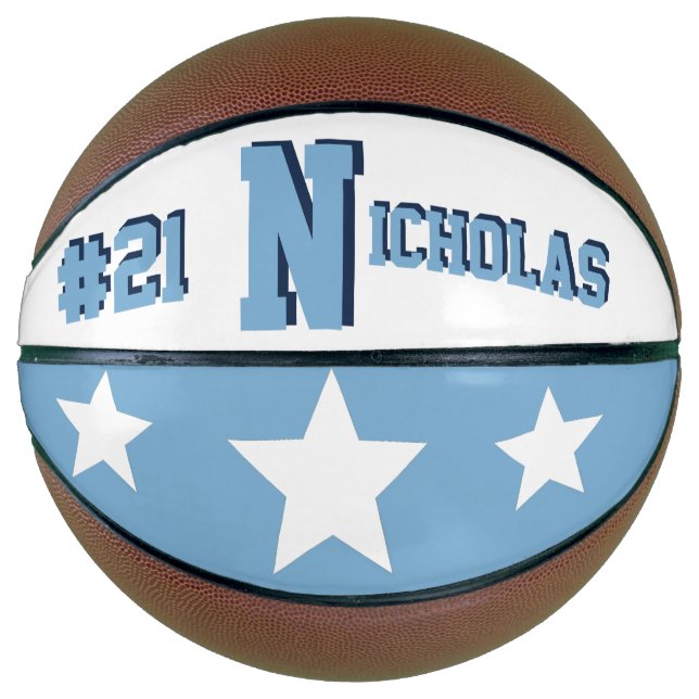 Monogram Blue & White Basketball (Front)
