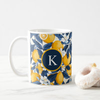 Monogram Blue Yellow Lemon Citrus